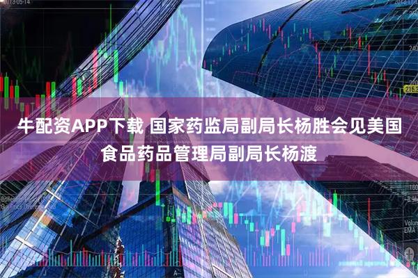 牛配资APP下载 国家药监局副局长杨胜会见美国食品药品管理局副局长杨渡